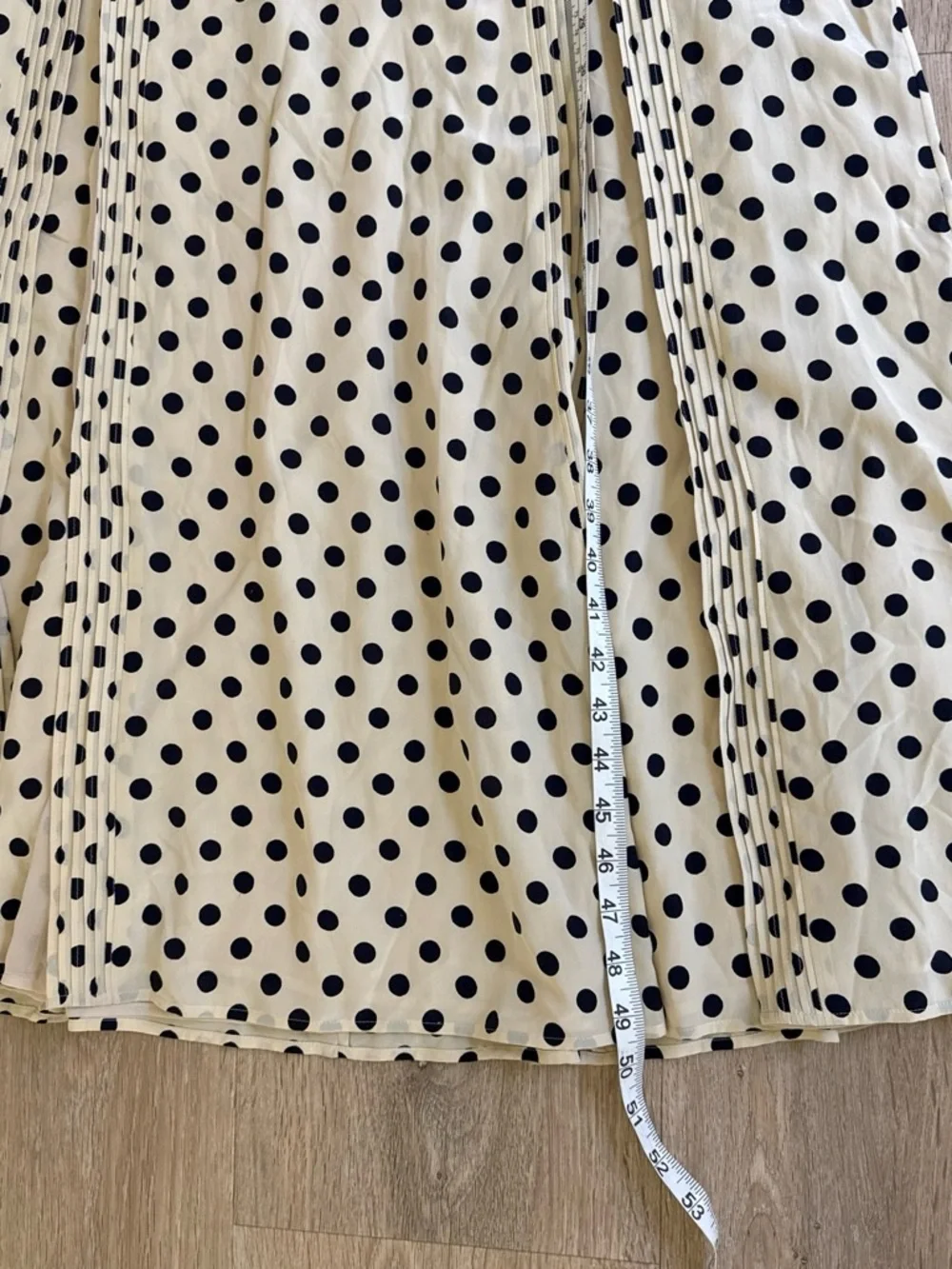 Burberry Vintage Cream Silk Maxi Dress with Black Polka Dots 8 - Picture 6 of 9